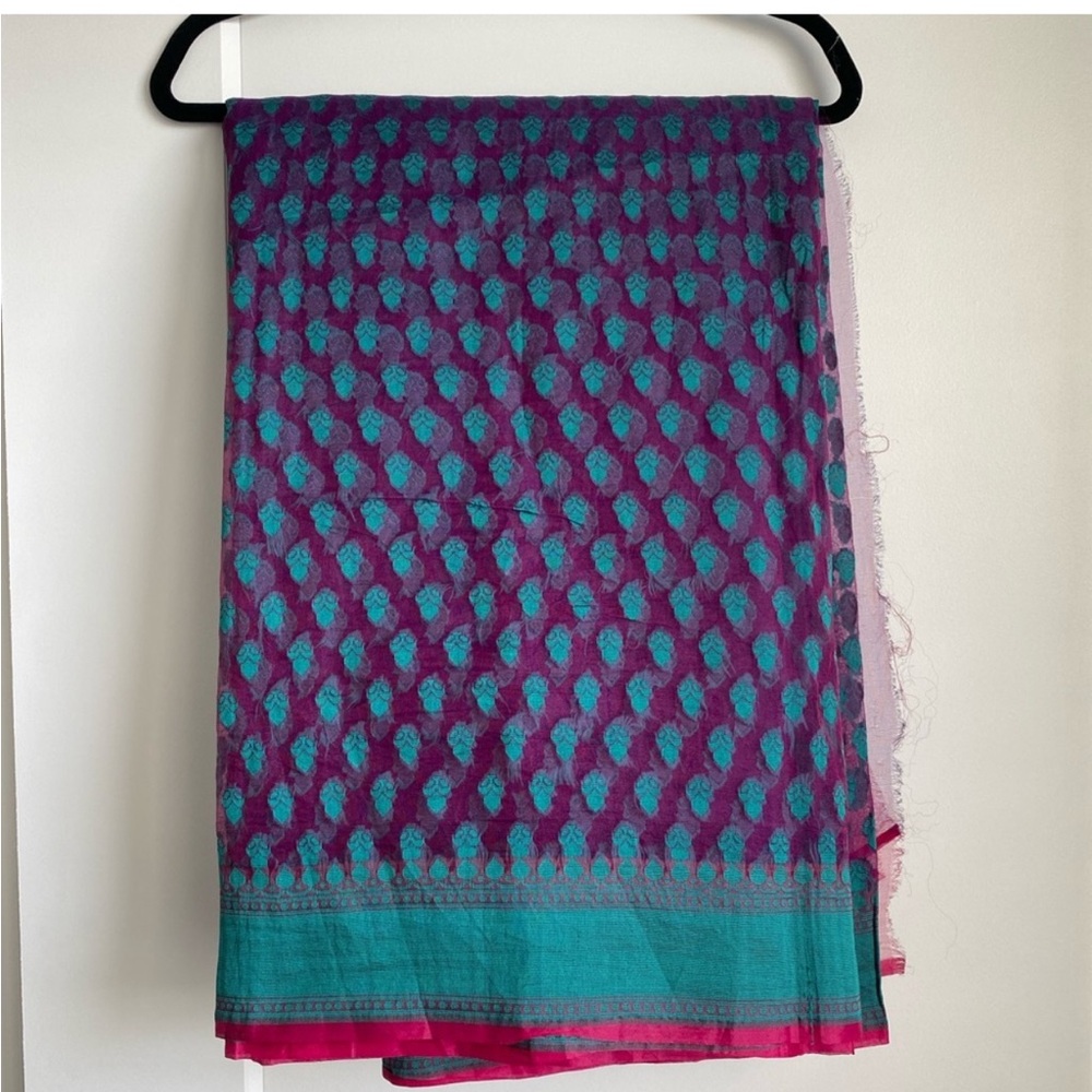 Pure Poly Cotton Jamdani Saree Without Blouse Indian Women’s Designer Sari